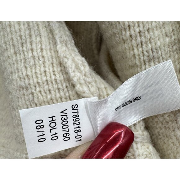 Vintage Gap Women Medium Coat Lambswool Funnel Neck Y2K Retro Cozy Indie Preppy - Picture 9 of 15